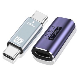 MEIRIYFA 40Gbps USB Type C Adapter, USB C Coupler 100W Male to Male/Female to Female Extender Support up to Data Transfer for Thunderbolt 4 Adapter with 8K@60hz Video USB4 Cable, USB C Devices(2 PCS)