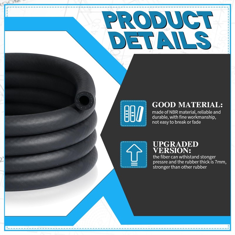 Pangda Fuel Line Hose NBR Rubber Hose Line 1/8" 5/32"