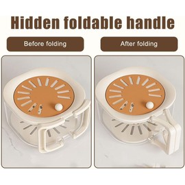 fruit drainer container,2 in 1 draining and preservation basket，fruit washing bowl with strainer，fruit drainer container with handle，Suitable for Washing Fruits and Vegetables6.1in (Grey)