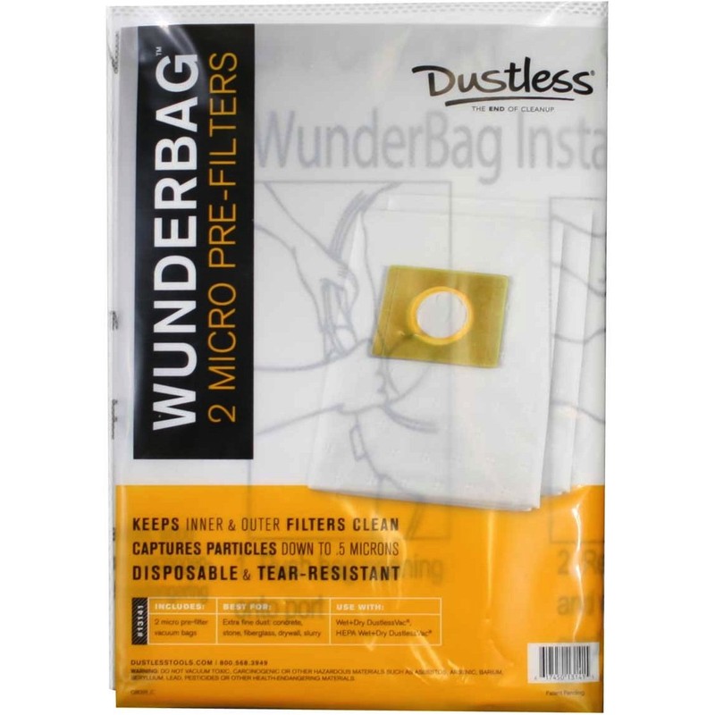 Wunderbag Universal High Capacity Pre-Filters for Wet Dry Vacuums, 6-Pack