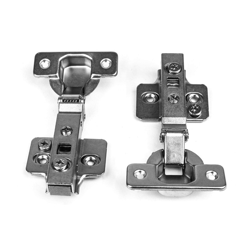 Berta 4-Pack Frameless Soft-Close Cabinet Hinges, 3D Adjustable Clip-On with