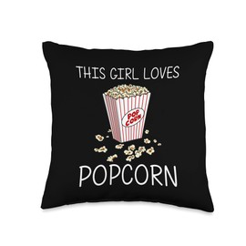 Best Popcorn Box Game Show Pop Snack Accessories Cool Popcorn Gift for Girls Kid Corn Kernel Movie Night Food Throw Pillow, 16x16, Multicolor