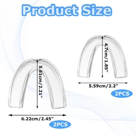 4 PCS Mundschutz gegen Zähneknirschen,Knirscherschiene für Nacht, Zahnschiene Mundschutz Set,Beisschiene Zähne Nacht,Zahnschiene Knirschen,Für Männer e Frauen, Bruxismus, Schnarchen, Zähneknirschen