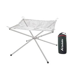 Gaobabu Compact Mesh Bonfire Stand (Includes Storage Pouch & Fire Blowing Rod)