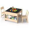bbgroundgrm 4-in-1 Kids Wooden Activity Desk & Chair Set –