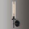 Black Wall Sconces Bathroom Vanity Light Fixtures, Glass Tube Wall