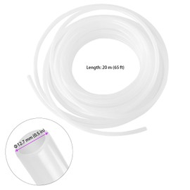 SEHOI PE Tubing 1/2 Inch Outside Diameter, 65Feet Length Water Tubing, Translucent Plastic Tubing for Reverse Osmosis Systems Water Filter