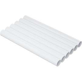 8 White Radiator Pipe Cover | 200mm x 15mm Collar Cover Guard Sleeves | Radiator Sleeves No Painting Or Mess Cut to Length