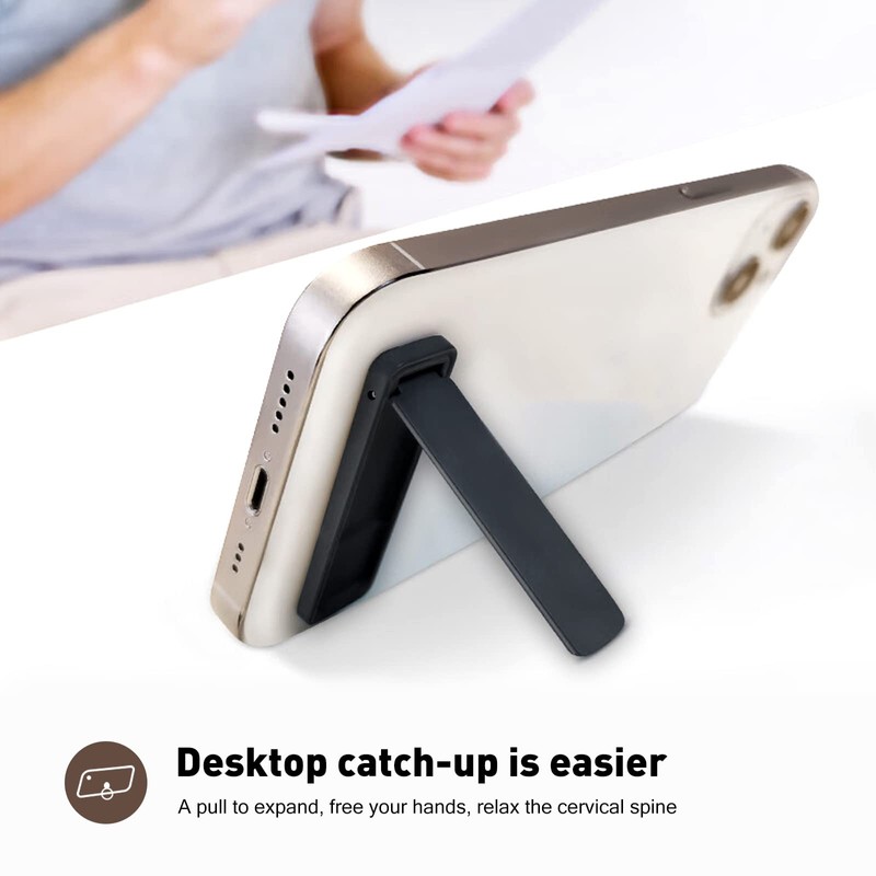 Wansurs [2 Pack] Mini Phone Kickstand Black Baking Paint Cell