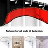 Cortina de ducha de tela impermeable para baño con 12