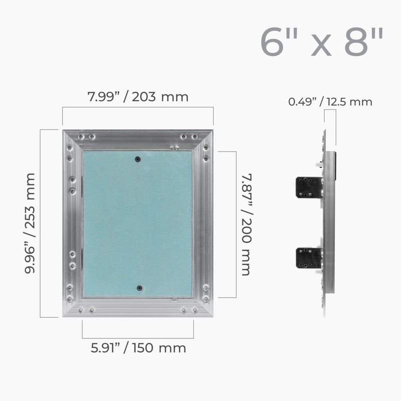HVAC OV 6" x 8" Drywall Access Panel – Aluminum