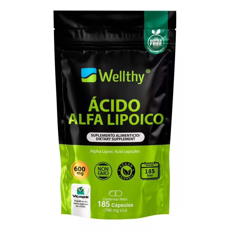 Wellthy Ácido Alfa Lipoico 600 Mg. 185 Cápsulas Wellthy Sabor