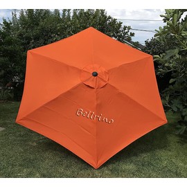 BELLRINO DECOR 10ft 6 ribs Replacement ORANGE STRONG AND THICK Umbrella Canopy (Canopy Only) ORANGE-106