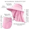 Sun Hats for Men Women Detachable Face Cover Wide Brim