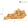 Totally Bamboo Kentucky State Shaped Cutting Board and Charcuterie Serving