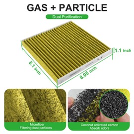 Dacall Engine & Cabin Air Filter Set for Toyota Tacoma V6-3.5L (2016-2023), Tacoma V6-4.0L (2013-2014), for Tundra 4.0L/4.6L/5.7L. Replace CF10374, CA11895
