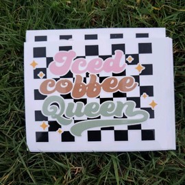 Decal uv dtf wrap, libbey wrap, cup wrap, Mug wrap - Color: Bluey Starbucks