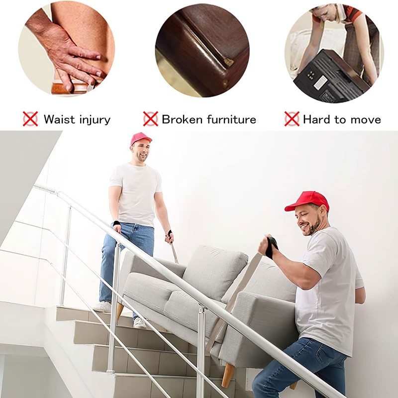 Moving Straps, Lifting Strap for 2 Movers, Easily Move, Lift,
