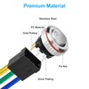 Linkstyle 16mm Round Rocker Switch, 7A 6Pin ON/OFF Lighted Toggle