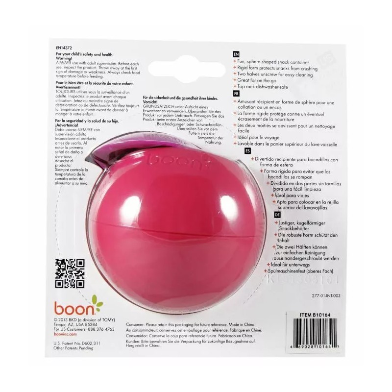Boon Snack Ball Infant Toddler Snack Container Baby 6 Oz
