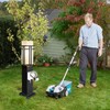 Outdoor Lamp Post with Outlet, Modern Post Light Fixture for