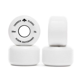 Venom Skateboards Thunder Clouds V2 All Terrain Street Skateboard Wheels Soft Grippy 78a Longboard Cruiser Perfect for Rough Ground - 58mm