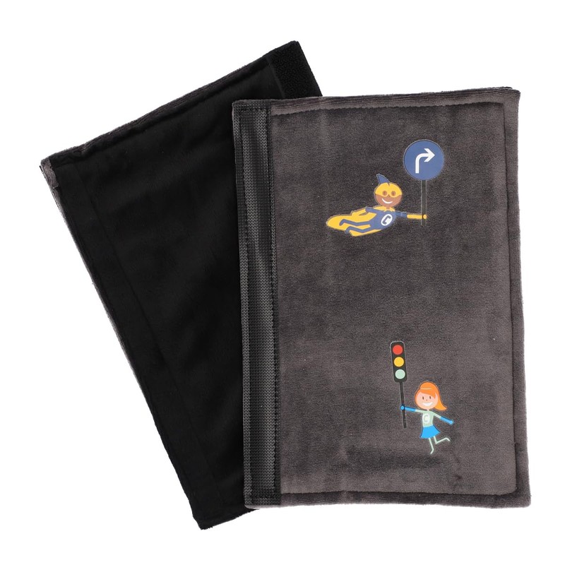 cartrend Hero Seat Belt Pad Set with Comfortable Fabric, Colourful