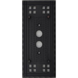 Arts & Crafts Mission Style Oil Rubbed Bronze 1 Gang Single Switch Plate - 1 Push Button Light Switch Opening