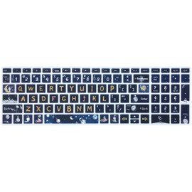 Keyboard Cover for HP Envy x360 15.6''Series /2020 2019 HP Pavilion 15 Laptop 15t 17t 17-ca0011nr 17-by0040nr, Space Man