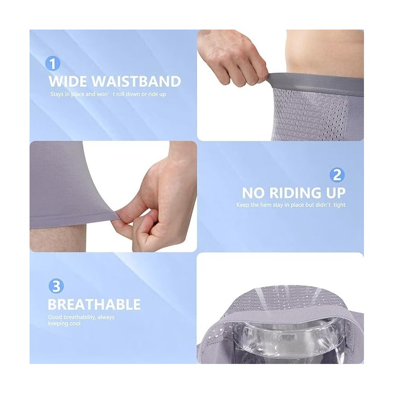 Boxhero [2025 Upgrade] Bamboo Boxer Briefs- Breathable Mens Underwear, Built-in