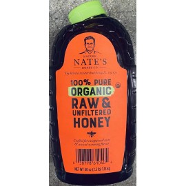 Nature Nate's 100% Pure Organic Raw & Unfiltered Honey 40 oz Bottle