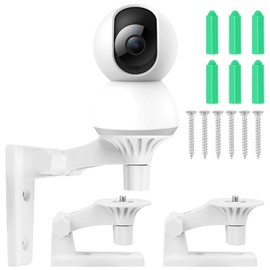 Ring Camera Mount, 3 Pieces Ring Camera Mounting Bracket, 180° Adjustable Camera Wall Mount, Camera Wall Mount Bracket, Screwless for Ring Surveillance Camera