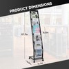 Floor-Standing Magazine Rack 6-Layer with Wheels, Brochure Display Stand for