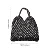 TENDYCOCO Shoulder Bag Mesh Beach Bag Woven Cotton Hollow for