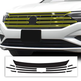 BOGAR TECH DESIGNS Grille Chrome Delete Vinyl Decal Sticker Replacement Compatible with Volkswagen Jetta 2019-2021, Gloss Black