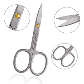 OTTO HERDER® Nail Scissors Toenails – Professional Nail Scissors Rustproof 9 cm Single-sided Micro Teeth with Gold Adjustable Screw – Toenail Scissors for Fingernails and Toenails