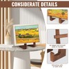 DEBETOOL Wooden Plate Stand - 8.8inch Wood Plate Holder Stand