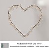 CozyHome 20 LED Heart Light Wreath with Plug - Warm
