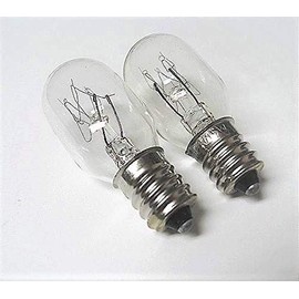 ID: 9SCW. 2 New Generic Screw in Clear Light Bulbs, 15W, 110V/120V, Base 7/16", Compatible w/Juki, Necchi, New Home, Singer, Viking, White Sewing Machines, Others Below: