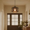 CAFULAM Farmhouse Pendant Light Fixture, Black Pendant Lights for Kitchen