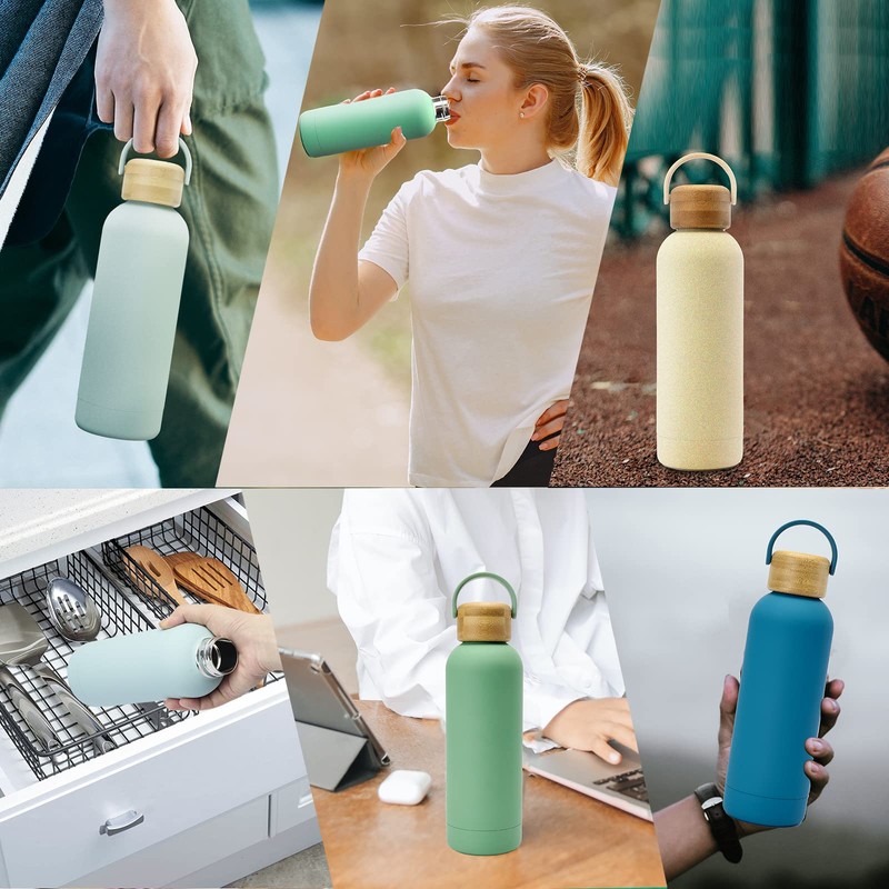 GO! GRM Water Bottle, 16.9 fl oz (500 ml), Bamboo