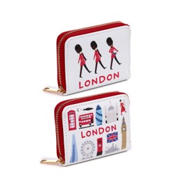 Puckator London Souvenir Zip Around Small Wallet Purse - Ladies Women's Womens Slim Purses Wallets Wallet for Women - Coin Pouch Purse Men - Card Holder with Zip - Small Cash Wallet Bag Bags UK -