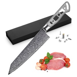 KATSURA Woodworking Project Kit – Kiritsuke Chef Knife Blank – 8 Inch – Japanese Premium AUS 10, 67 Layers Damascus Steel – Perfect for Woodworkers, Crafters – Includes a Handcrafted Gift box