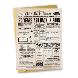 Ziwenhu Funny 20th Birthday Card for Him Her, Happy 20 Year Old Birthday Decorations Gifts for Girls Boys,Good 20 Birthday Idea for Son Daughter Friends