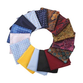 Yamoloz Mens Suit Pocket Square Handkerchiefs Pocket Squares for Men, Soft Pocket Square, High Quality Pocket Square, 15 Pieces, multicoloured