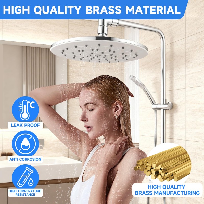Shower Arm Elbow Adapter Solid Brass 1/2" G Shower Arm