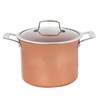 CONCORD 7 QT Copper Non Stick Stock Pot Casserole Coppe-Ramic