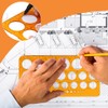Circle Stencil Template,2 pcs Circle Template Drawing Stencil with 36