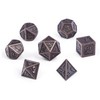 D&D Metal Dice Set, DNDND 7PCS Metallic Ancient Copper Dice