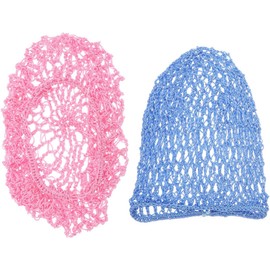Gorro para Dormir de Poliéster para Mujer Malla para Cabello Transpirable y Protección del Cabello 2piezas Redecilla de Ganchillo Delicada para Envolver